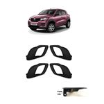 Kit 4 Maçaneta Gatilho Puxador Interno Renault Kwid Haste Reta